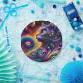 スパイラルミスティック銀河系レインボーキャット ペーパープレート (パーティー)