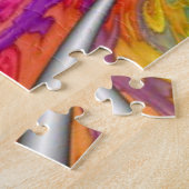 スパイラルレインボービューティフル困難デザイン ジグソーパズル (側面)