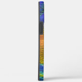 スパイラルレインボー、レリーフ、 浮き彫りと汚れたストライプ Case-Mate iPhoneケース (裏面 / 右)