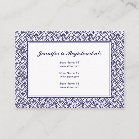 スパイラルレジストリカード – 3.5インチx 2.5インチ エンクロージャーカード (正面)