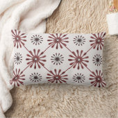 スパイラルレトロ花の背景色を選択 ランバークッション (ブランケット)