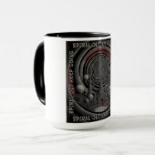 スパイラル保アウト – ツールレトロアート マグカップ (正面左)