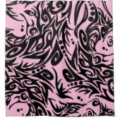 スパイラル催眠フラッター星と車輪調整 シャワーカーテン (正面)