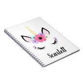 スパイラル写真ノート - ユニコーンの頭 ノートブック (右側)