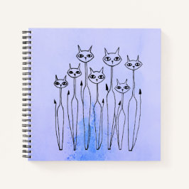 スパイラル型手帳（手描き猫） ノートブック