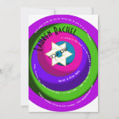 スパイラル文字ワンキーサークルDavidのホワイトスター 招待状 (正面)