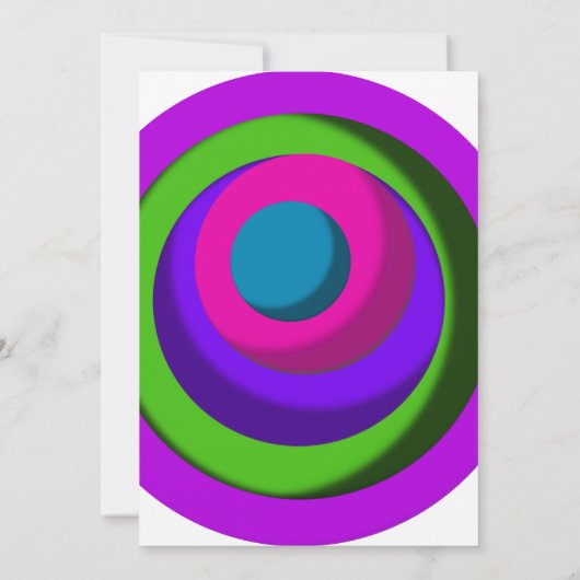 スパイラル文字ワンキーサークルDavidのホワイトスター 招待状 (裏面)