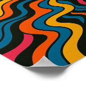 スパイラル流サイケデリックれの電気ヴィンテージカオス ポスター (角)