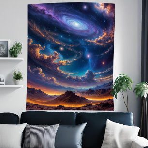 スパイラル素晴らし銀河系宇宙エイリアンプラネットスカイアート タペストリー