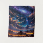 スパイラル素晴らし銀河系宇宙エイリアンプラネットスカイアート タペストリー (正面)