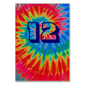 スパイラル絞り染め結婚のテーブル12 テーブルナンバー (正面)