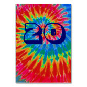 スパイラル絞り染め結婚のテーブル20 テーブルナンバー (裏面)