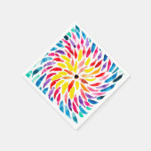 スパイラル虹の水色抽象芸術 スタンダードカクテルナプキン (角)