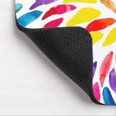 スパイラル虹の水色抽象芸術 マウスパッド (コーナー)