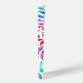 スパイラル虹の水色抽象芸術 Case-Mate iPhoneケース (裏面 / 右)