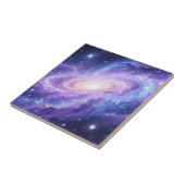 スパイラル銀河星雲パープルコズミックスワール タイル (側面)
