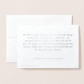 スパイラル銀河系クリスマスカード – シルバーフォイル 箔カード (裏面封筒付き)