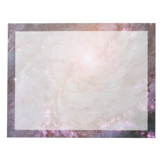 スパイラル銀河系M83、星の形成で燃え上がる。 ノートパッド (正面)