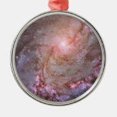スパイラル銀河系M83、星の形成で燃え上がる。 メタルオーナメント (正面)
