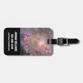 スパイラル銀河系M83、星の形成で燃え上がる。 ラゲッジタグ (正面横)
