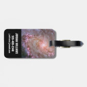 スパイラル銀河系M83、星の形成で燃え上がる。 ラゲッジタグ (裏面横)