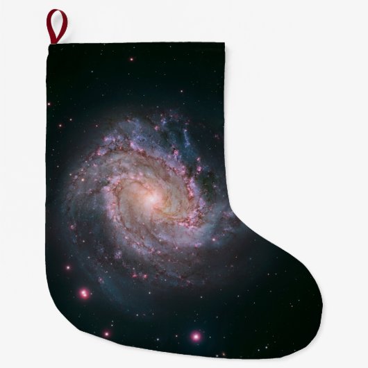 スパイラル銀河系M83 (NASA) ラージクリスマスストッキング (正面)