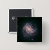 スパイラル銀河系M83 (NASA) 缶バッジ (正面&裏面)