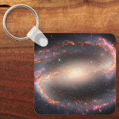 スパイラル銀河系Ngc 1300. キーホルダー (正面)