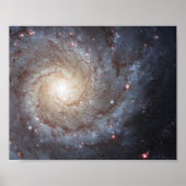 スパイラル銀河M74 10x8 ポスター (正面)