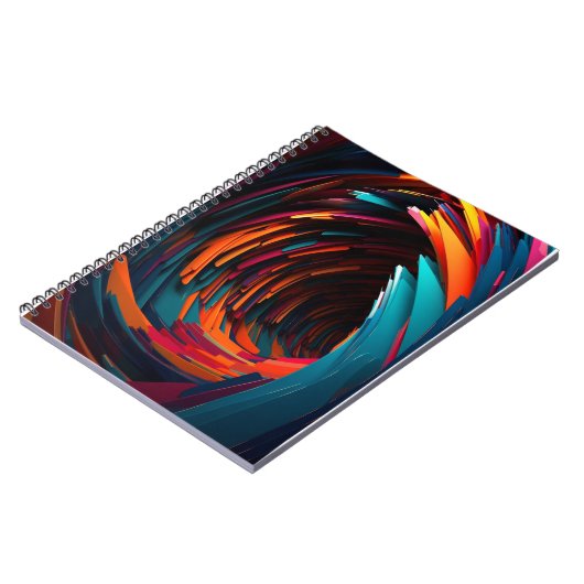 スパイラル鮮やか渦巻形のトンネル手帳 ノートブック (左側)