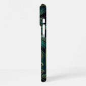 スパイラル ゴールド ティール iPhone 16 Pro Max ケース (左側面)
