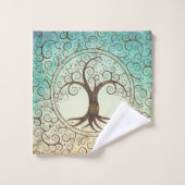 スパイラル・ツリー・オブ・ライフ – イグドラシル バスタオルセット (ウォッシュタオル)