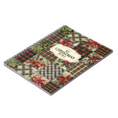 スパイラル フォト ノートブック クリスマス ヴィンテージ パッチワーク (左側)