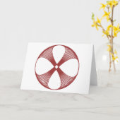 スパイラル フラワー カード (黄色い花)