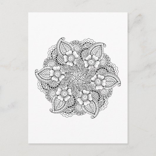 スパイラル ラウンド エレメント ポストカード (正面)