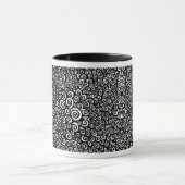 スパイラル - 白地に黒 マグカップ (中央)