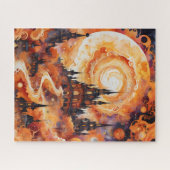 スパイラ不気味ル城 – ハロウィンオレンジ ジグソーパズル (横)