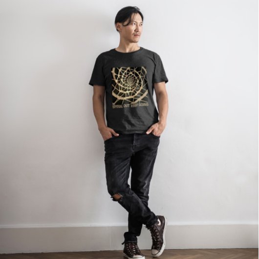 スパイラ保ーアウト行く – Art & Music Fusion Tee Tシャツ