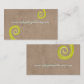 スパイラ素朴ル黒板ヴィンテージ緑 名刺 (正面/裏面)