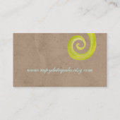 スパイラ素朴ル黒板ヴィンテージ緑 名刺 (裏面)