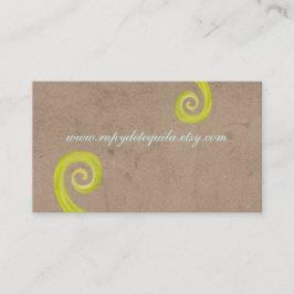 スパイラ素朴ル黒板ヴィンテージ緑 名刺