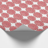 スパイラ赤と白ル休日紙 ラッピングペーパー (角)