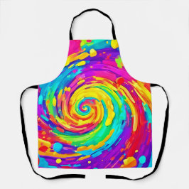 スパイラ鮮やかルのスプラッシュカラーアート エプロン