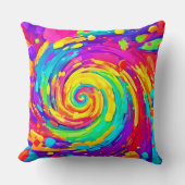 スパイラ鮮やかルのスプラッシュカラーアート クッション (正面)