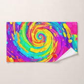 スパイラ鮮やかルのスプラッシュカラーアート バスタオルセット (ハンドタオル)