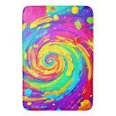 スパイラ鮮やかルのスプラッシュカラーアート バスマット (正面縦)