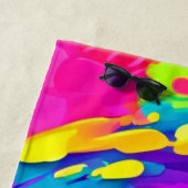 スパイラ鮮やかルのスプラッシュカラーアート ビーチタオル (インサイチュ)