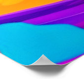 スパイラ鮮やかルのスプラッシュカラーアート ポスター (角)