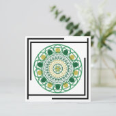 スパイログラフの影響 緑色 どんな行事にも使えるカード 招待状 (スタンド正面)