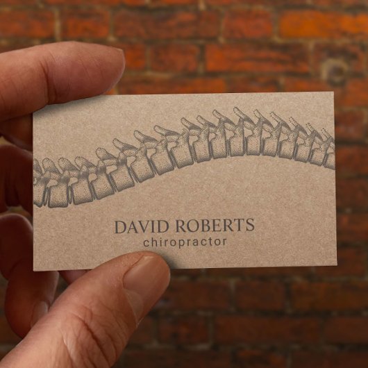 スパインアジャストカイロプラクターセラピスト素朴クラフト 予約カード